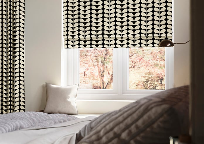 Orla Kiely Solid Stem, Black - Twist&Fit Roman Blind - Image 5